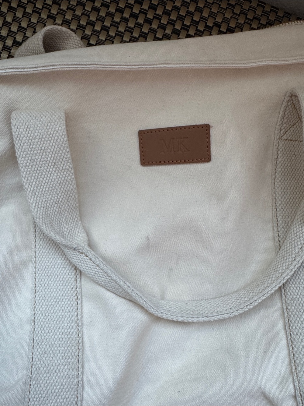 Canvas Tote Bag in Cream - Casual Everyday Handbag - Picture 4 of 5